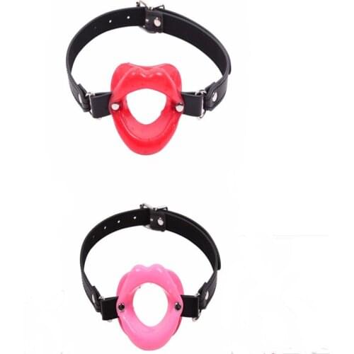 New Sex Toys for Women Erotic Toy Fetish Leather Rubber Lips O Ring Open Mouth Gag Bondage Restraints BDSM Sex Toys for Couples