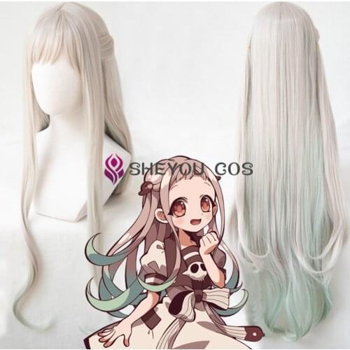 Yashiro Nene Cosplay Wig Synthetic Hair Long Straight Jibaku Shounen Hanako-kun Cosplay Halloween Hair Wigs + Wig Cap