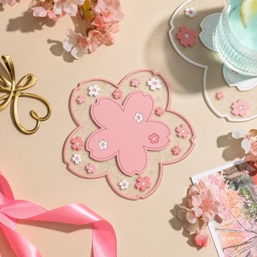 Cup Holder Coasters Anti-Scalding Cup Coasters Heat Resistant Rubber Mat Non-Slip Pot Holder Table Placemat GQ