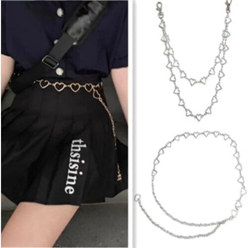 Waistband Pants Classic Waist Chain Love Heart Hollow Girdle For Women Hip Hop Style Fashion Fine Waist Belts 2021 Trendy