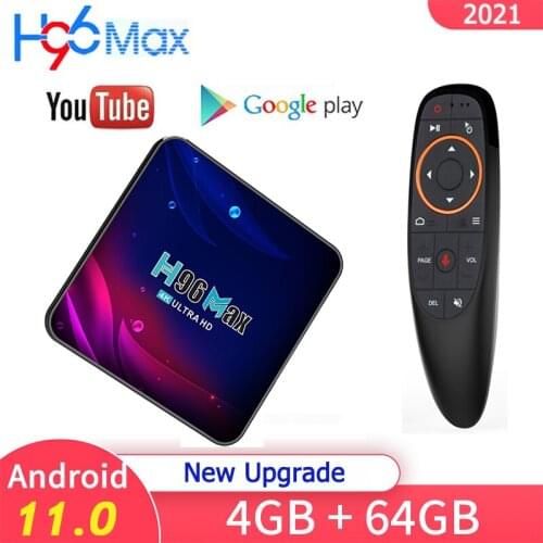 H96 MAX V11 RK3318 Smart TV Box Android 11 4GB 32GB 64GB 4K 2.4G&5G Wifi Youtube Media player Android 11.0 BOX Set top box