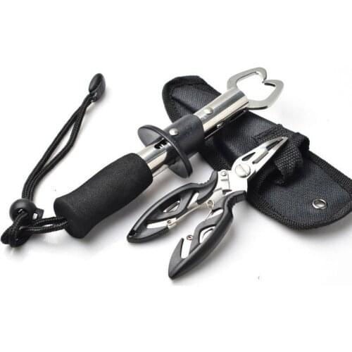 Fishing Gripper Portable Stainless Steel Fish Grip Lip Clamp Grabber Fishing Plier Fishing Tackle Gripper Accessoryer