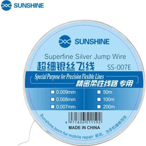 SS007E Ultra-fine Silver Wire Fly Line 0.007mm Superfine Silver Jump wire Precision Flexible Circuit Dedicated Phone Repair Tool