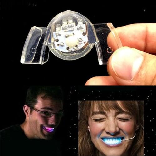 Glow Tooth Funny LED Light Glowing Toys Flashing Brace Mouth Guard Piece Halloween Fancy Dress Party Masquerade Supplies