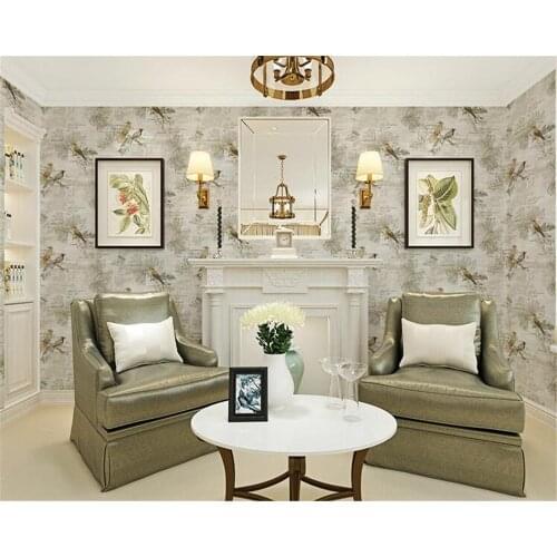 Beibehang high quality Classical flowers and birds 3D wallpaper retro European style 3D living room restaurant 3D wallpaper