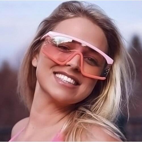 Women Sunglasses Big Square Frame Female Vintage Luxury Plastic Brand Designer Cat Eye Sun Glasses UV400 Fashion