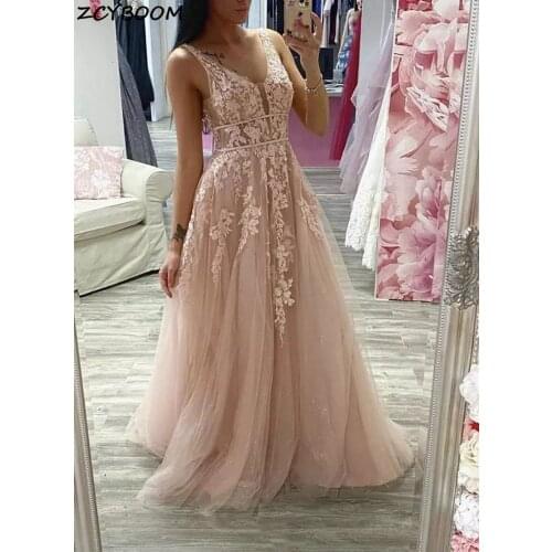 Champagne A-Line Prom Dresses 2021 Women Formal Party Night Elegant Sleeveless Vestidos De Gala Long Graduation Evening Gowns