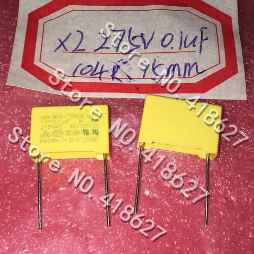 100PCS/LOT Safety capacitor X2 275V 0.1uF 100nF 104K pitch 15mm