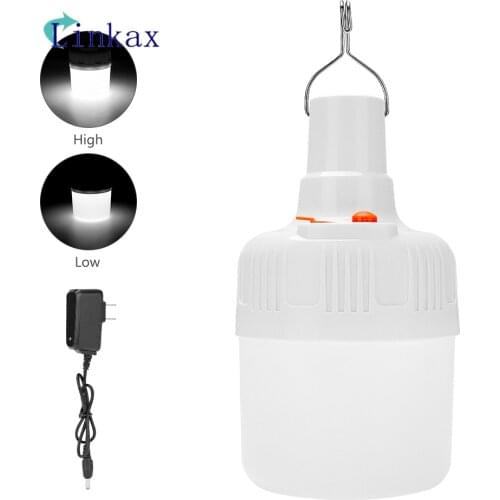 14 LED Rechargeable Emergency Light Bulb Tent Light LED Bulb 2 Modes Emergency Lamp Hanging Hook Flashlight For Camping Lantern