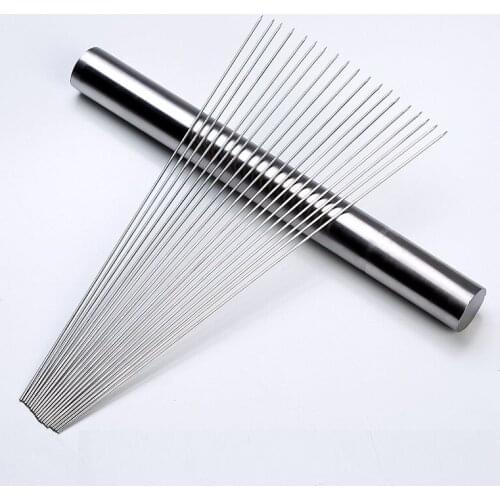 20pcs 35CM BBQ Grill Skewer Stainless Steel Non Stick Barbecue Skewers Reusable Needle Sticks for Shish kabob Grills Tools