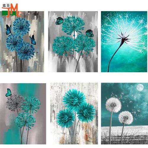 DIY Diamond Embroidery Butterfly Flower Green Dandelion Cross Stitch Full Square/Round Diamond Painting Mosaic Rhinestones Gift