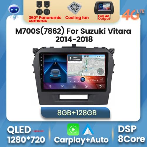 API29 Android 10 Car Radio Multimedia Video Player for Suzuki Vitara 2014 2015 2016 2017 2018 Audio GPS Navigation Unit No DVD