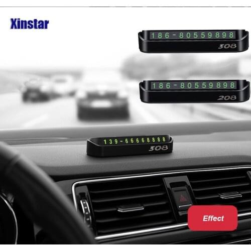 Car Phone Number Card Plate Parking Card sticker for Peugeot 208 308