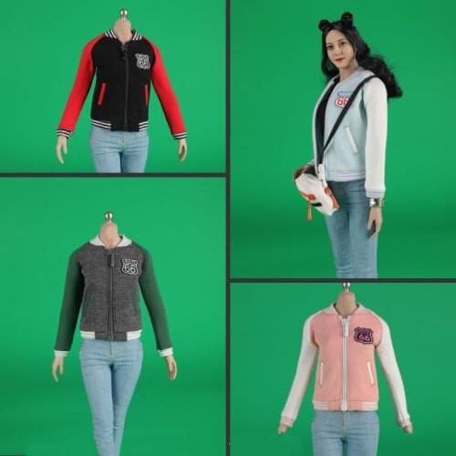 CCTOYS CC009 1/6 Female Clothes 4 Color Fashion Sportsjacket Coat Sportswear for 12 inches Action Figures Body