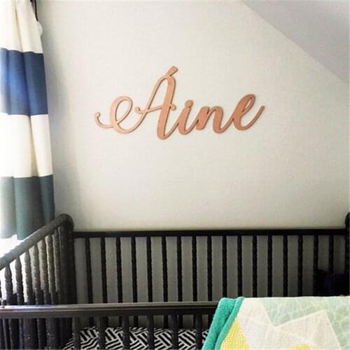 Wooden Cut Custom Name Sign Party DIY Decoration Wall Decoration Unique Personalized Wood Party Gifts Baby Room Hanging Supplies