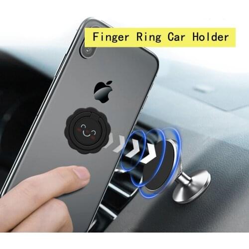 Smile 360° Finger Ring Phone Holder For iPhone 12 Pro Max 11 XS 8 Plus Samsung Huawei On Case Car Holder Support Accessories