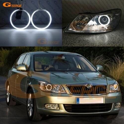For SKODA OCTAVIA MK2 A5 FL Facelift 2009 2010 2011 2012 Excellent Ultra bright CCFL Angel Eyes Halo Rings kit Day Light