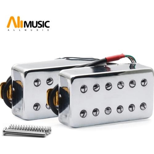 Double Coil 12 Hole Humbucker Pickup for LP Electric Guitar Chrome