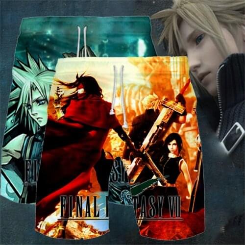 Final Fantasy VII 3D Print Casual Mens shorts child beach shorts Cartoon Summer Trendy Plus Size shorts