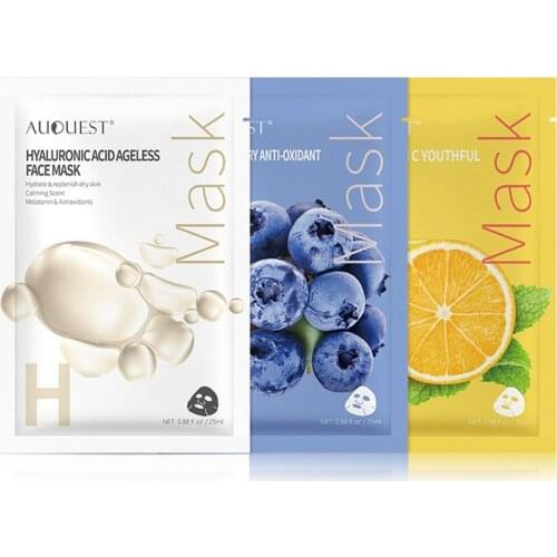 Hyaluronic Acid Serum Blueberry Vitamin C Mask Face Mask Liquid Collagen Skin Care Anti Age Facial Moisturizing Mask Skin Care