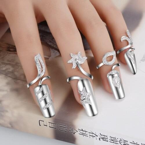 HOT new fashion nail ring 2020 explosion models hot joint ring ring womens fashion female copper does not fade