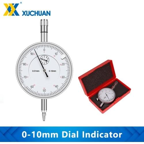 Dial Indicator 0-10mm Precise 0.01mm Gauge Resolution Indicator Gauge Mesure Instrument Tool Dial Gauge