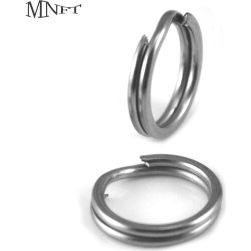 MNFT 200Pcs Stainless Steel High Strength Split Rings Fishing Tackle Rings Fishing Lures Double Loop Tackle Connector