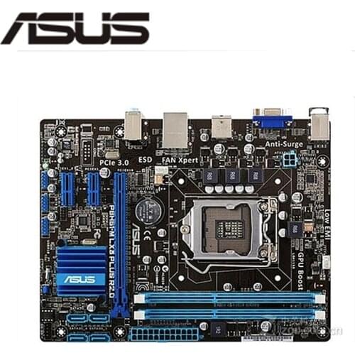 For ASUS P8H61-M LX3 PLUS R2.0 Computer Motherboard LGA 1155 DDR3 For Intel H61 P8H61 Desktop Mainboard SATA II PCI-E X16 Used