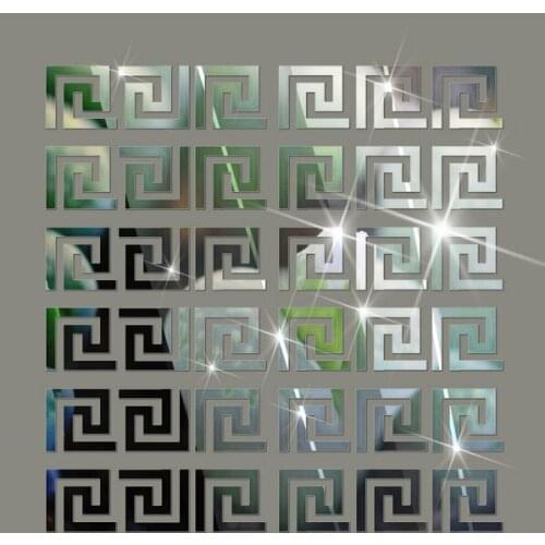 Waistline Line Mirror Environmental Protection Acrylic Wall Stickers Background Wall Decoration Crystal Stereo Mirror Sticker