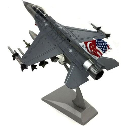Model Plane F-16D Combat Falcon Singapore Aviation Simulation Alloy Aircraft Model Gift Collection