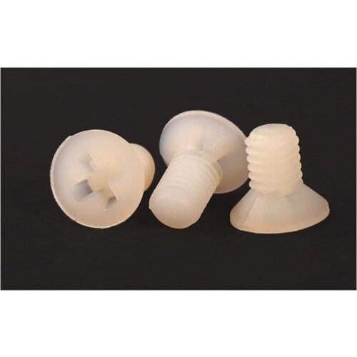 Nylon screw flat head screws M2.5 M3 M4 M5 M6 M8 screw phillips white Plastic KM screws
