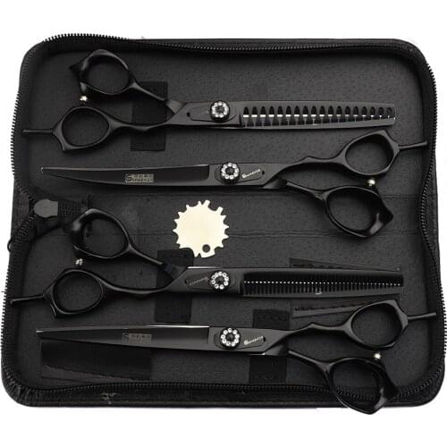 7 inch hairdressing scissors for professional Japanese barber set thinning hair cutting scissors hair scissors set haircuts