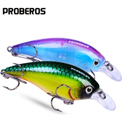 PROBEROS Fishing lure 3"-7.6cm Fishing Lure 10.18g Crankbait 6 Color Fishing Tackle 6# Hook