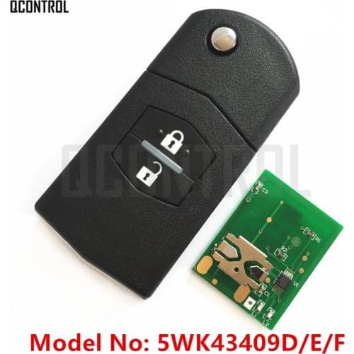 QCONTROL Car Remote Key Fit for MAZDA 5WK43409D 5WK43409E 5WK43409F for M2 Demio M3 Axela M5 Premacy M6 Atenza M8 MPV
