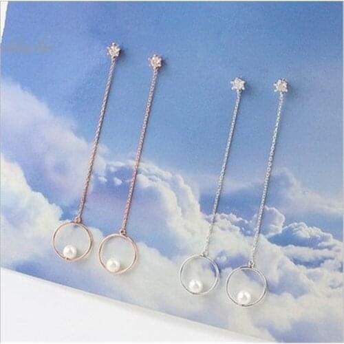 New Gold Hoop Freshwater Pearls Earring Fashion Jewelry Earrings Wedding Party Gifts Female Accessories Good Quality