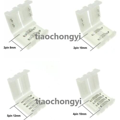 LED Strip Connectors 2pin 8mm / 2pin 10mm / 4pin 10mm / 5pin 12mm Free Welding