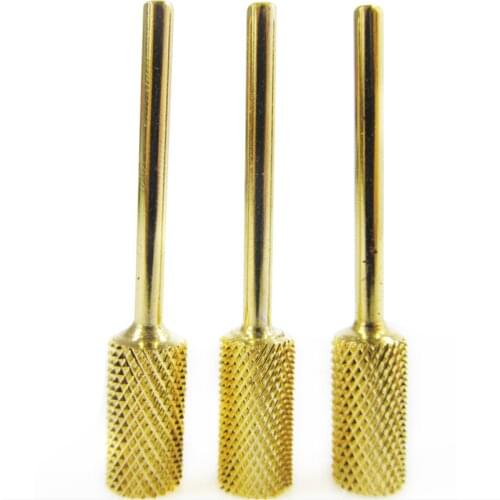 Golden Alloy Nail Drill Bit Diamond Electric Manicure Cutter Machine Rotate Remove Head Accessories Nail Art Tools Grinding Head