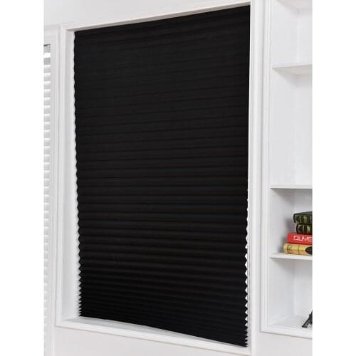 Blackout Pleated Window Shades Window Blind Blackout Light Block Cordless Black