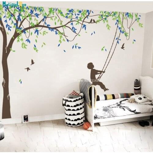 Custom Three Large Size Willow Tree Vinyl Decal, Nursery Home Decoration Wallcovering Removable Murals Art Cute Poster YT3607