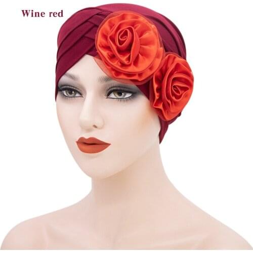 Turban Africain Femme Elastic Muslim Hijab Women Head Wraps Braids African Caps American Clothing