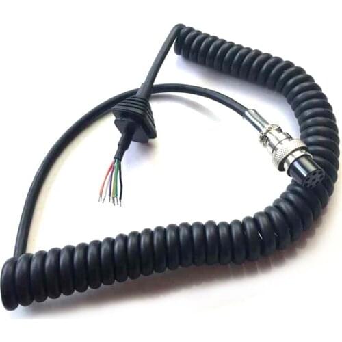 Generic Replacement Handheld PTT Mic Speaker Cable For Alinco EMS-57 EMS-53 DR635 DR620 DR435 Radio Walkie Talkie Accessories