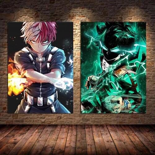 Japanese Anime My Hero Academia Poster Pictures Comics Wall Art Canvas Painting for Bedroom Living Room Home Decoration Cuadros
