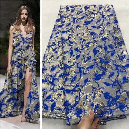 Jacquard Lace Fabric Brocade 2021 High Quality African Tulle Lace Fabrics French Tissu Brocard For Wedding Party Dress J4719
