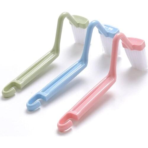 1PC Toilet Brush Corner Portable Cleaning Curved Brush Toilet Bathroom Long Handle Clean Brush