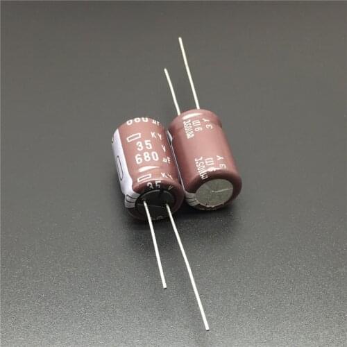 100pcs 680uF 35V NIPPON NCC KY Series 12.5x20mm Low impedance Long Life 35V680uF Aluminum Electrolytic Capacitor
