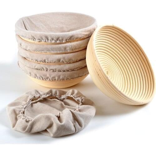Set 6 Large Round Bread Mold 12 inch Bread Proofing Basket Sourdough Brotform Banneton Proving Basket Baking Mold Bakeware Tool