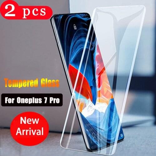 2Pcs 9D full cover tempered glass for oneplus 7 7T pro 6 6T 5 5T protective film phone screen protector on the glass smartphone