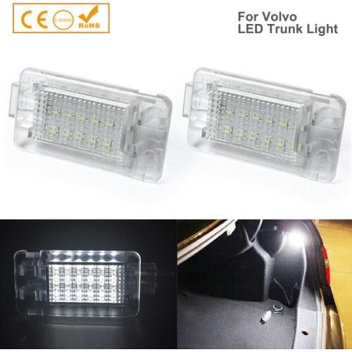 2PCS Led Luggage Compartment Trunk Cargo Area Light Courtesy Door Lamp For Volvo C30 S60 S80 V70 V60 C70 XC70 XC90 V40 V50 XC60