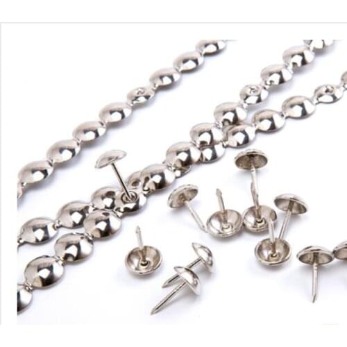 20Meter 11mm Brass Bronze Decorative Nail Trims Tapes, Upholstery Tack Strips Silver Upholstery Nails Sofa Bedside Tap