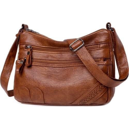 2021 Women Shoulder Bag PU leather Multi lay Luxury Handbags Designer Shoulder Crossbody Bag Female Fashion Female for Ladies